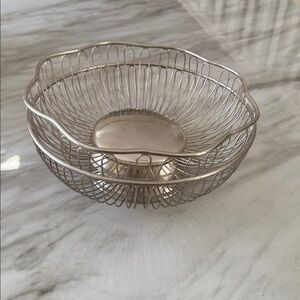 Elegant Silver Wire Basket